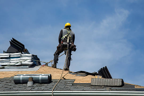 Professional Roof Replacement technician working in Riverside, NY